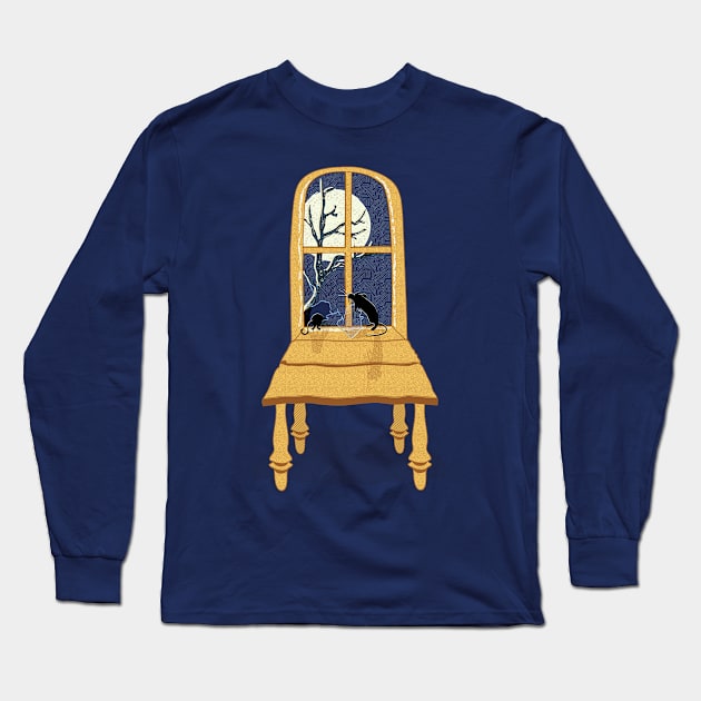 Window Seat Long Sleeve T-Shirt by Laura Brightwood